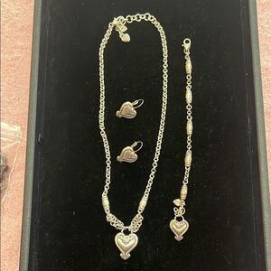 Elegant Silver Brighton Heart Jewelry Set